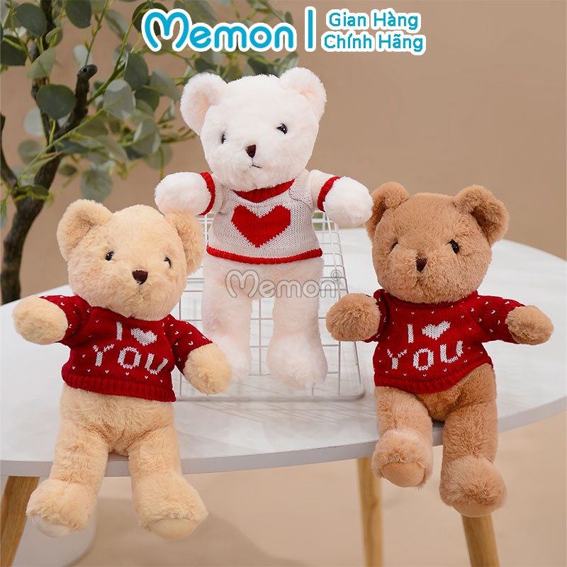 Gấu Bông Teddy Mặc Áo Len Cao Cấp Memon