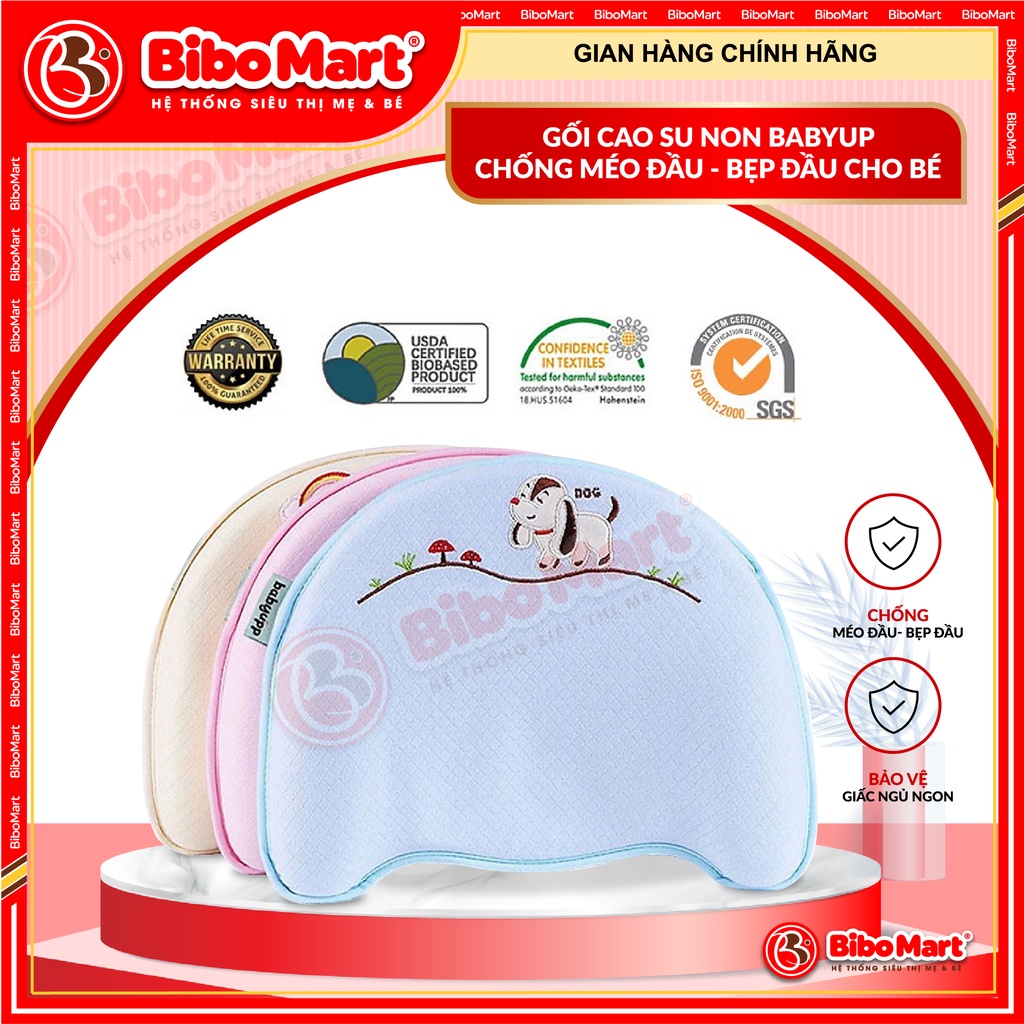 Gối cao su non Babymoov Cao cấp chống méo đầu, nghẹo cổ, còng lưng cho bé