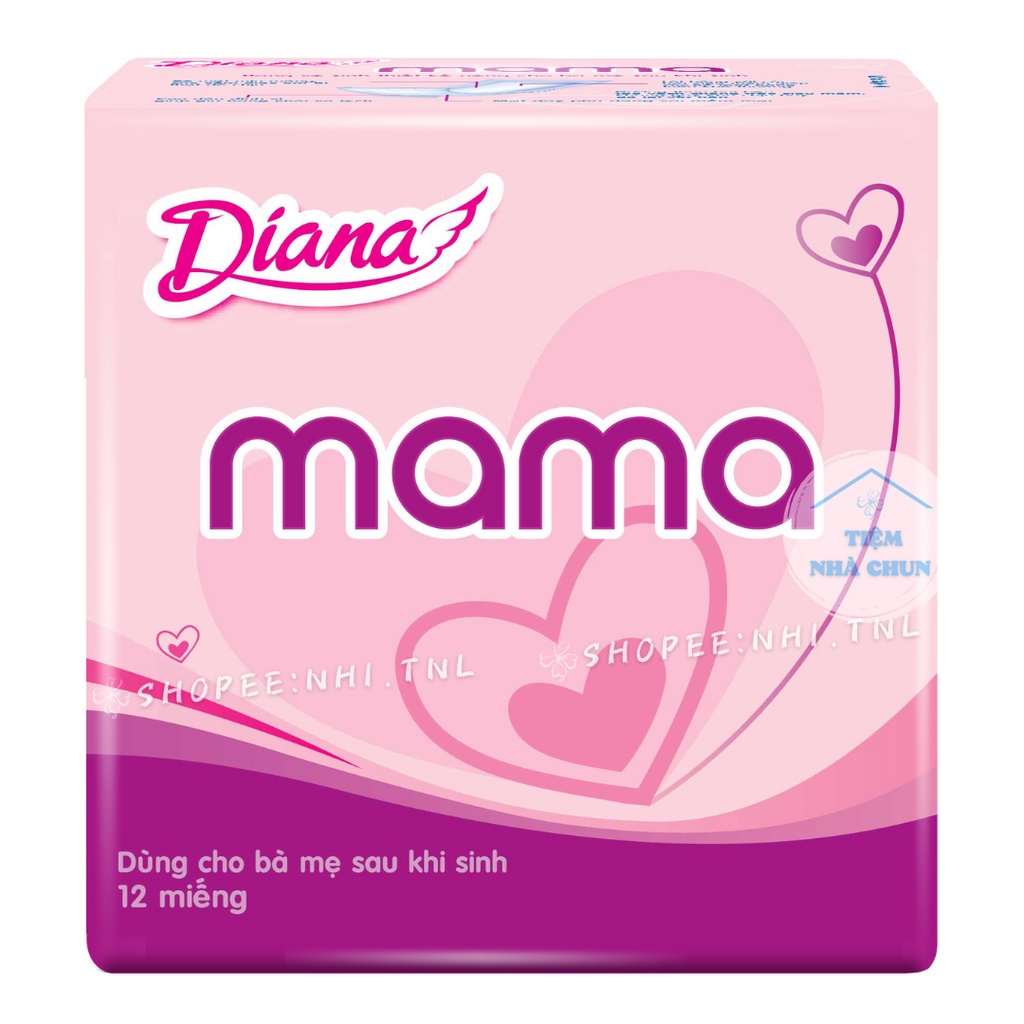 Băng Vệ Sinh Mama Cho Mẹ Sau Sinh, Băng Vệ Sinh Diana Mama Dùng Cho Phụ Nữ Sau Sinh Gói 12 Miếng - NHI.TNL