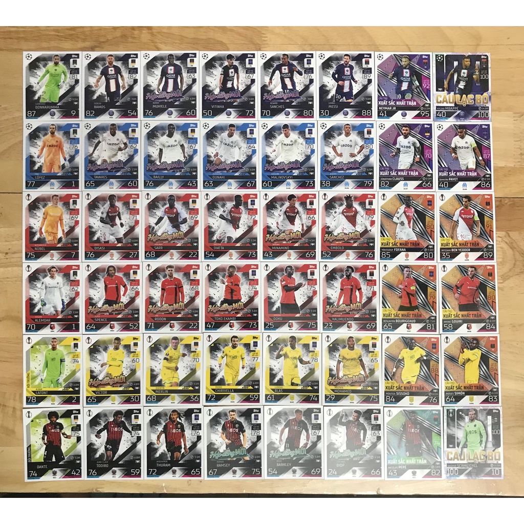 MỚI - BST Thẻ in Match Attax Ligue 1 22/23 phiên bản Việt hoá