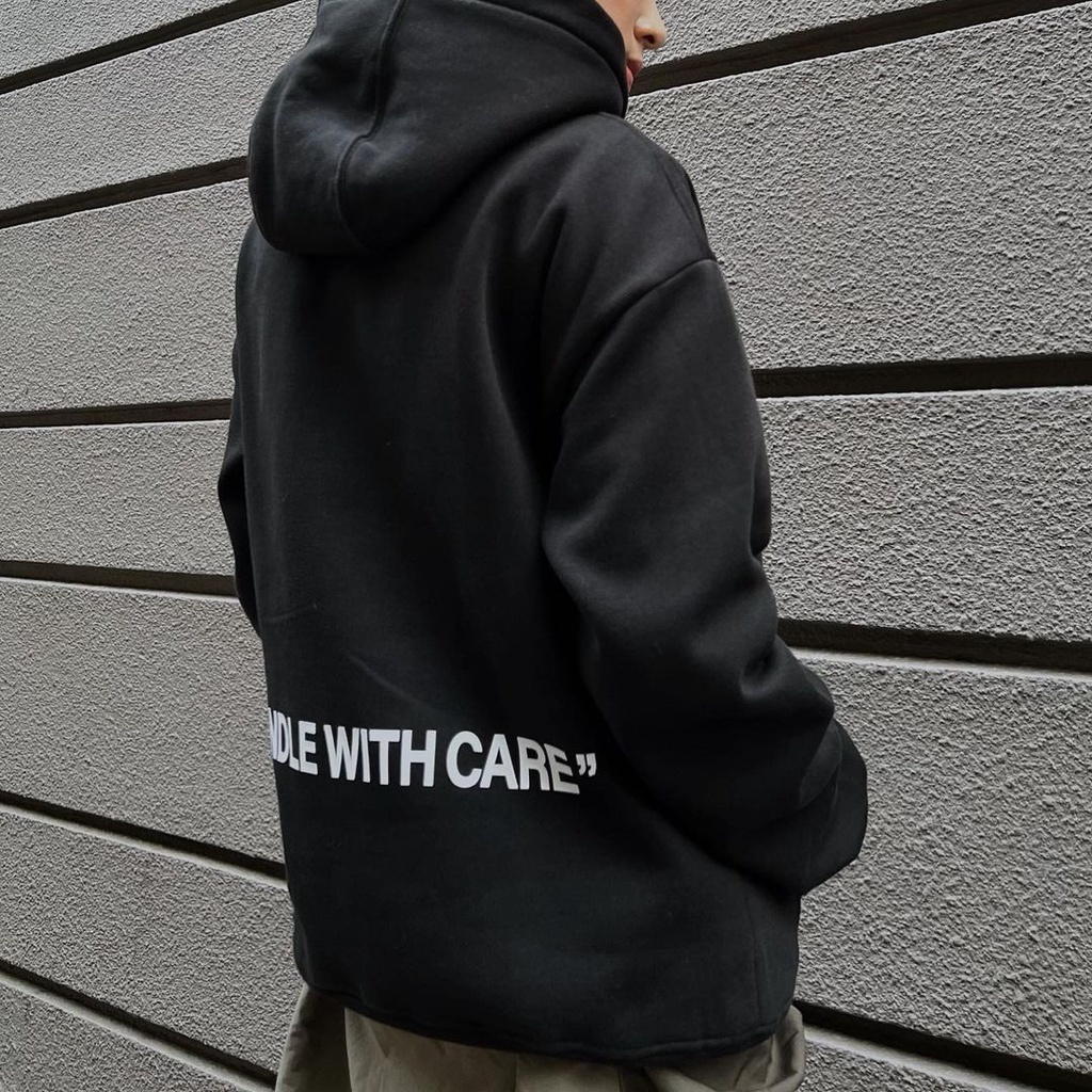 Áo Hoodie unisex BLACKDOKI-HANDLE , áo hoodie nỉ bông form rộng dày dặn oversize cá tính hiện đại