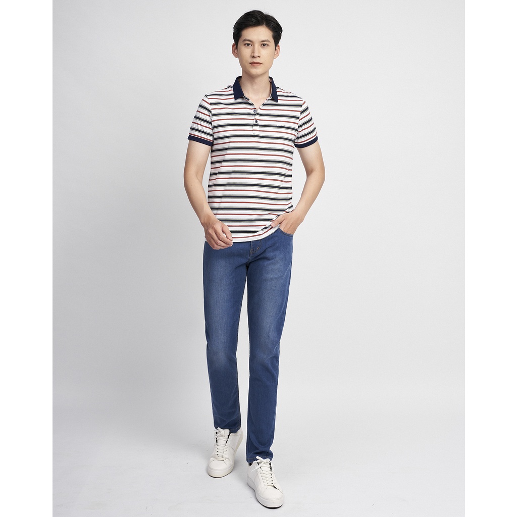 Quần jean nam dáng slim chất liệu cao cấp 1002 màu xanh dương - quần bò nam Vulcano