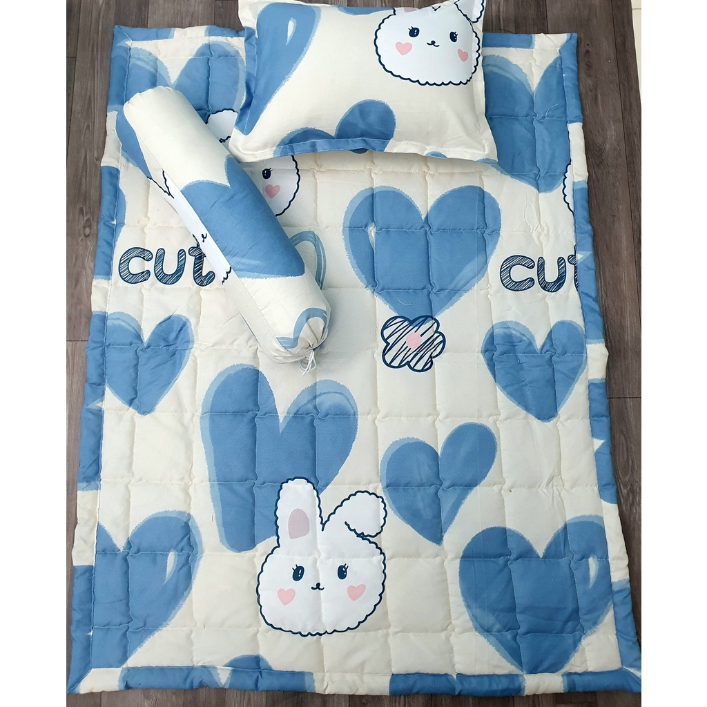 Bộ chăn gối cho bé đi học mầm non có ruột gối 0-5 tuổi siêu đẹp