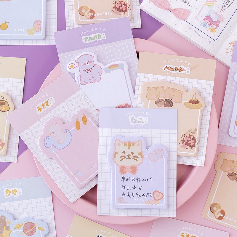 Sổ Ghi Chú Mini Họa Tiết Động Vật Hoạt Hình Dễ Thương Cho Học Sinh