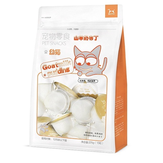 BOTH - Thạch Pudding Sữa Dê Bổ Sung Canxi Cho Mèo - Túi 15 Viên