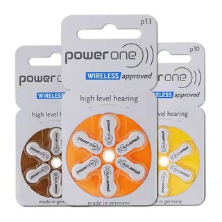 Pin máy trợ thính power one p13 a13 pr48 made in germany vỉ 6 viên