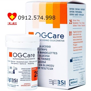 Que thử đường huyết OGCARE que chính hãng