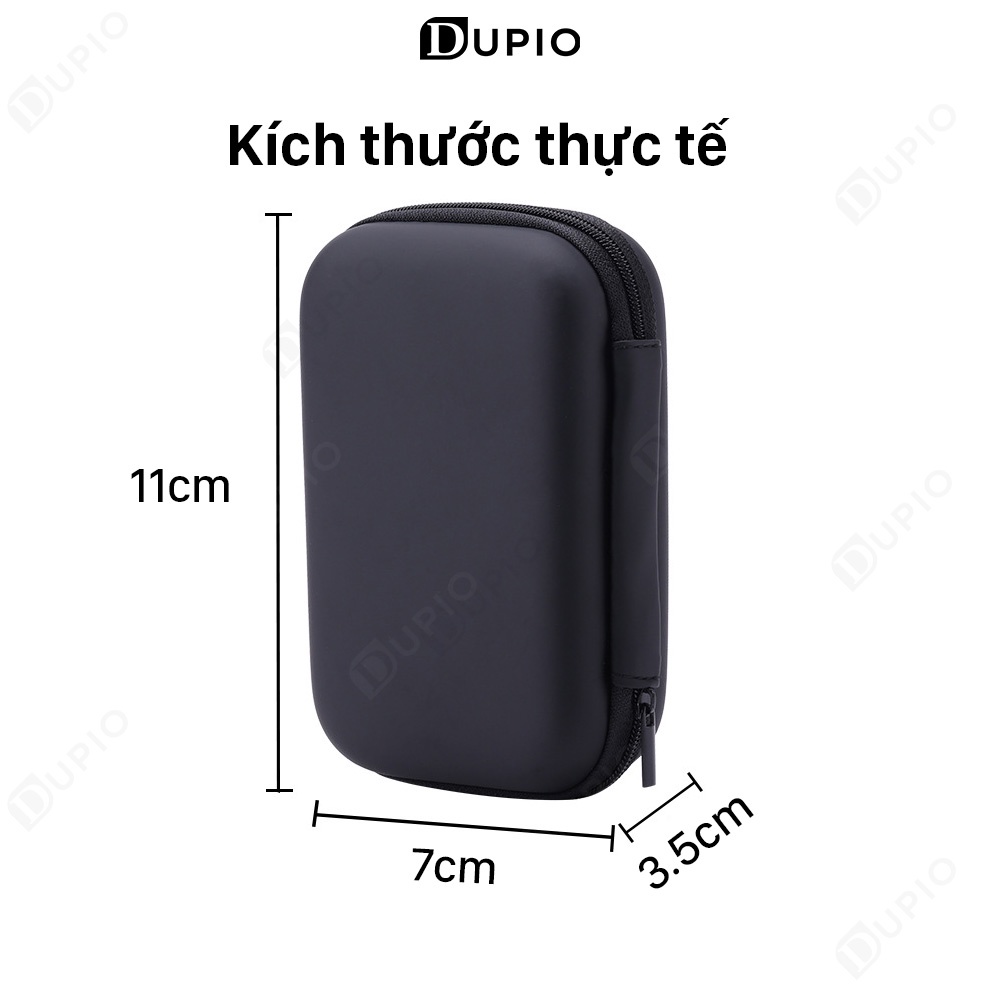 Hộp đựng cáp sạc tai nghe DUPIO HD03 ngăn chứa rộng rãi đa năng thuận tiện