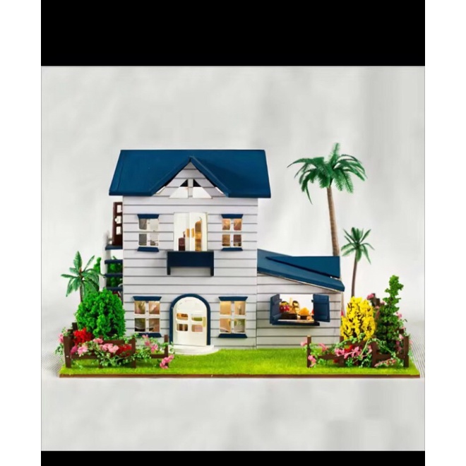 Mô hình nhà gỗ DIY DOLL HOUSE biệt thự bằng gỗ tự lắp ráp