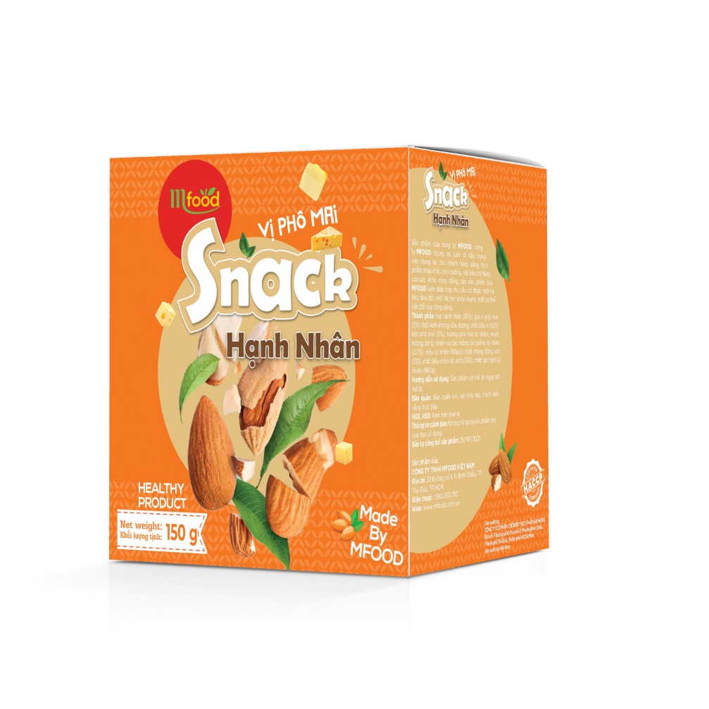 SNACK HẠNH NHÂN VỊ PHÔ MAI TÚI 30G