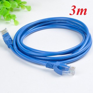 Dây cáp mạng internet/mạng LAN 3m,hàng tiêu chuẩn 5E, có 2 đầu rj45 bấm sẵn,tiện dụng, đồ bền cao(màu xanh dương)