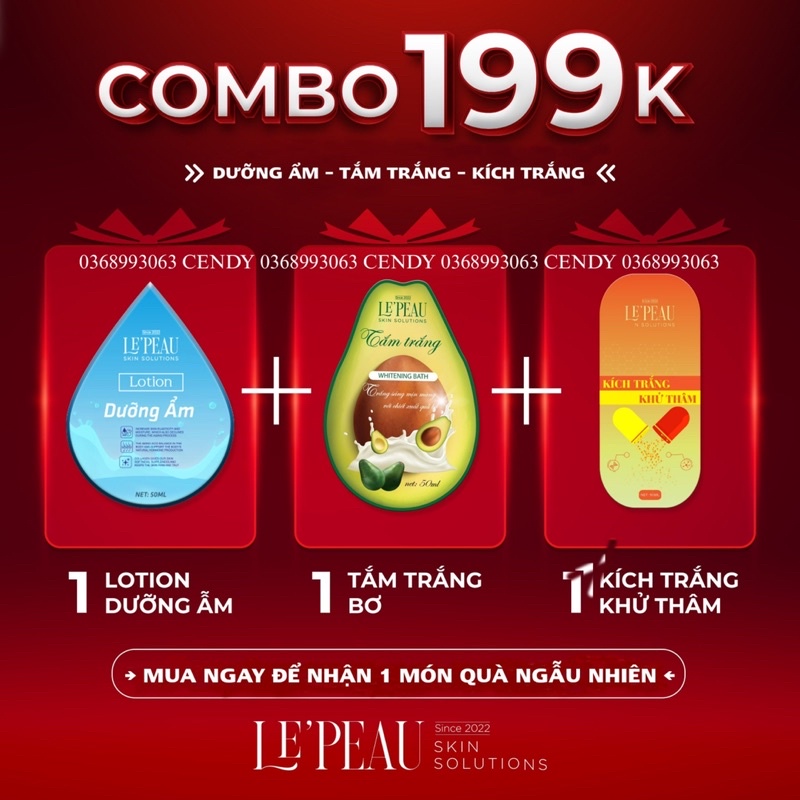 Tắm trắng, khử thâm, kích trắng, Peel nách retinol, peel body trắng da mờ thâm, dưỡng trắng - LEPEAU