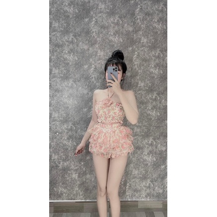 Set váy tầng + áo hoa nhúm