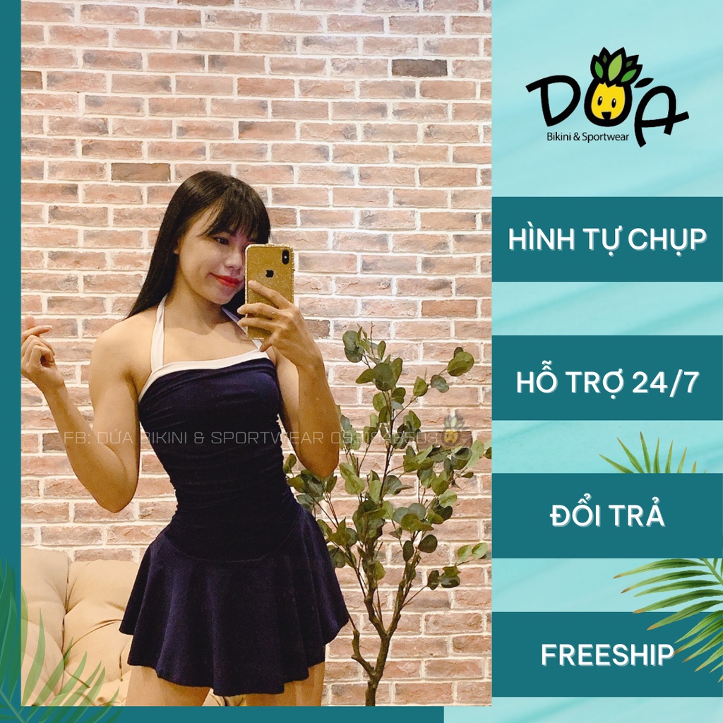 Đồ bơi bikini liền váy đi biển xinh xắn ( Dứa Bikini & Sportwear)
