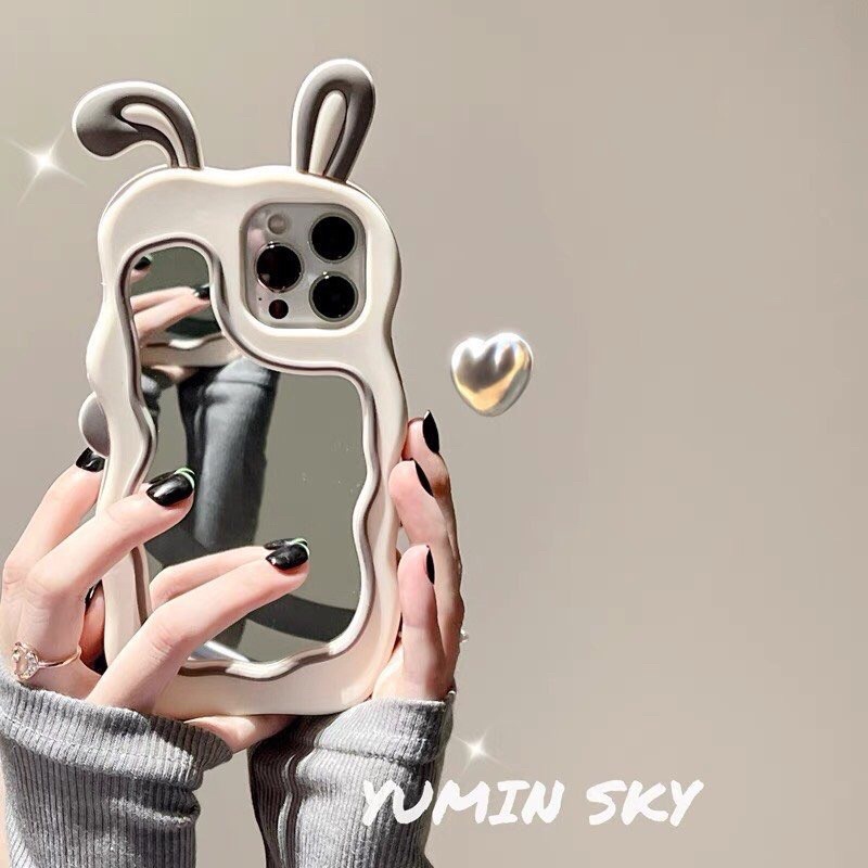 Ốp tai thỏ mặt gương  ☀ ☀ Về 2 màu