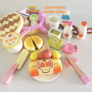 Bộ đồ chơi nấu ăn thức ăn nhật bản, set các mẫu đồ ăn bằng gỗ cho bé toystore FUDAER