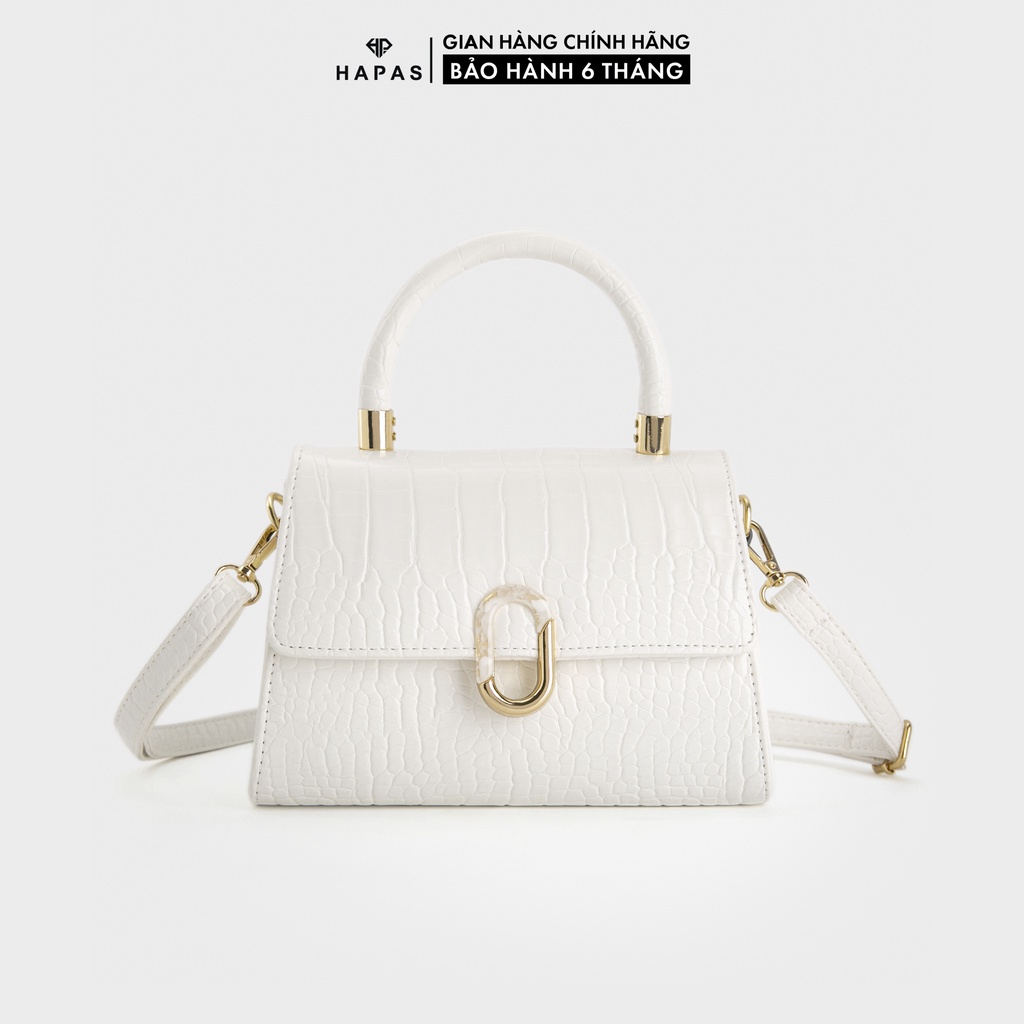 Túi xách nữ cầm tay đi tiệc quai xách khóa tròn Sz 21 HAPAS - TXT21420