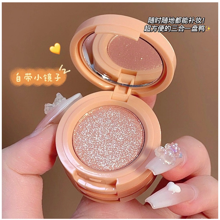 Phấn Má Hồng Bắt Sáng Miss Lara 3 Tầng 3 Màu Sắc Trang Điểm Kèm Gương