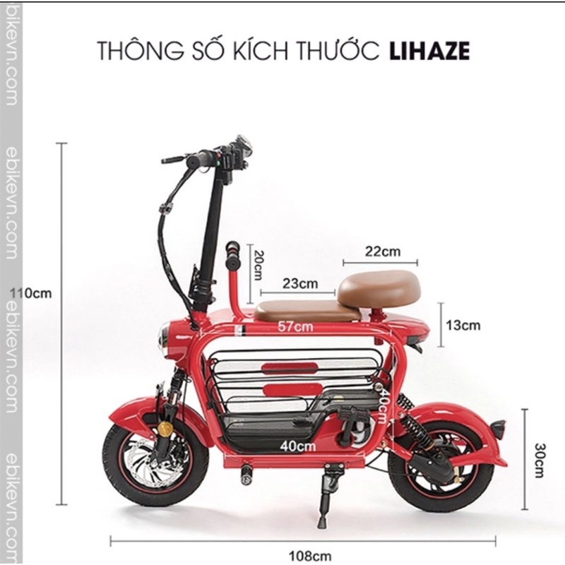 Xe đạp điện  LIHAZE THELI 3 chỗ ngồi