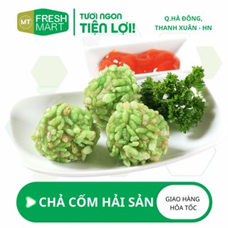 Viên Hải Sản Cốm surimi Ongon cốm xanh - Chả cá viên chiên xiên que hải sản tẩm cốm xanh ongon nhiều Size I 250g - 500g