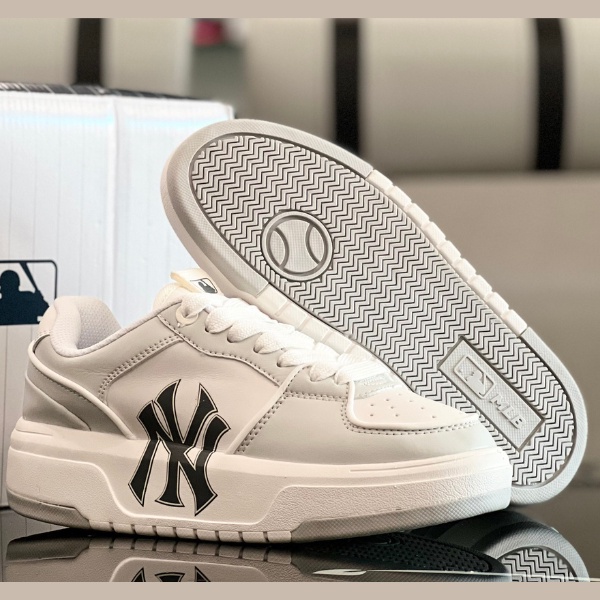 Giày thể thao MLB Chunky Liner New York Yankees White Black Gray, Giày Sneaker Trắng Đen Xám_Greenstore