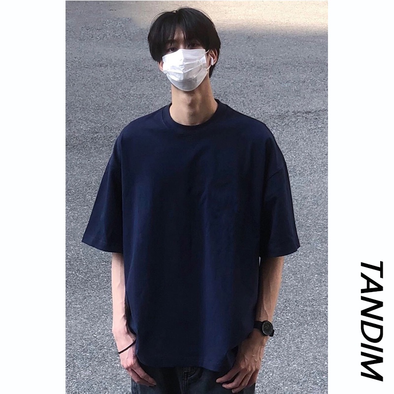 Áo thun màu trơn chất cotton form rộng Unisex