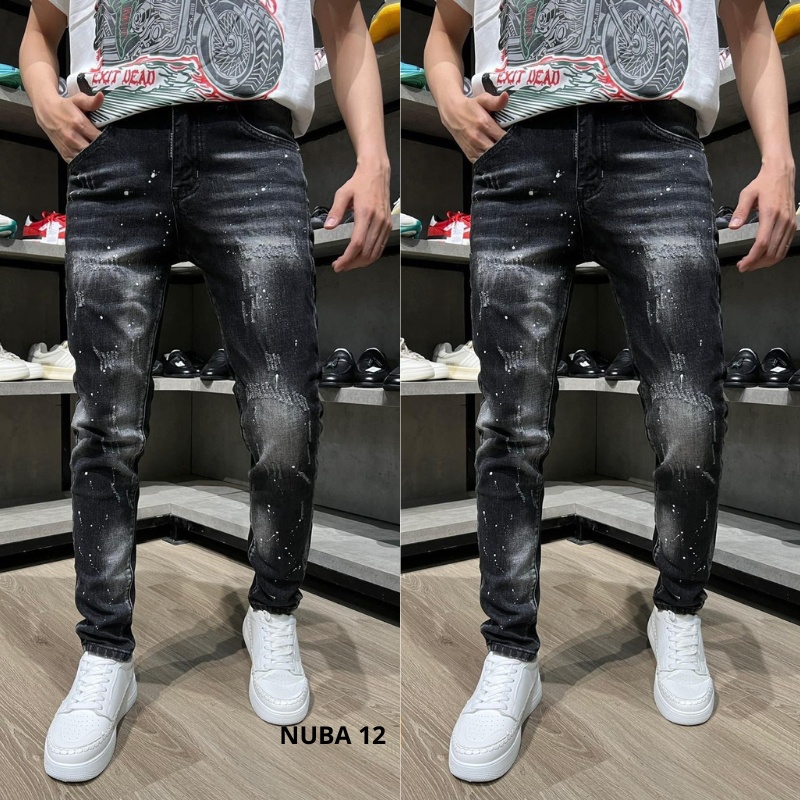 Quần jean nam cao cấp đẹp giá rẻ,quần bò giống hình giống mẫu NUBA 93