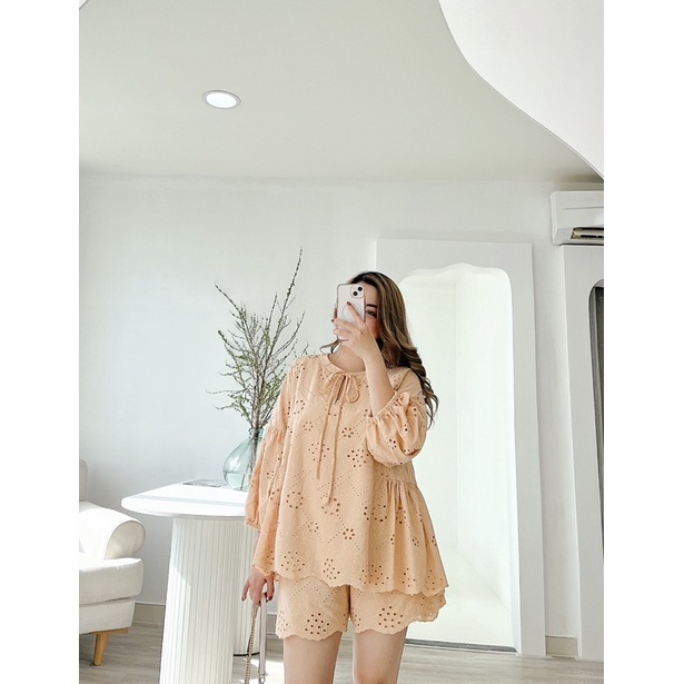 SET XÔ THÊU QUẦN SHORT - BIMI