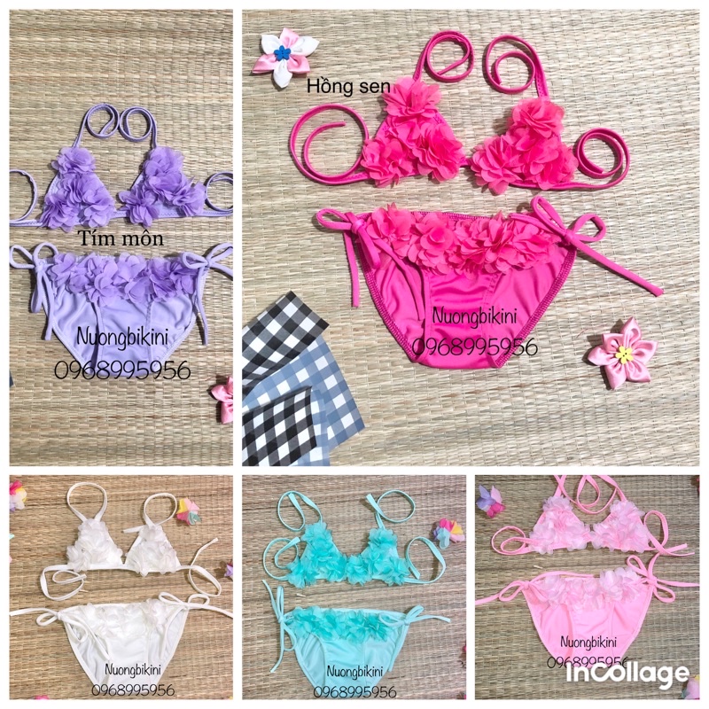 Bikini 2 mảnh kết hoa cho bé