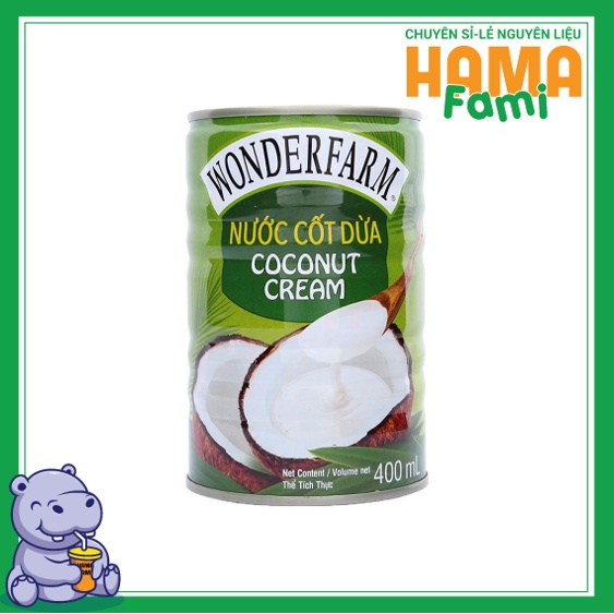 Nước Cốt Dừa WONDERFARM Lon Thiết 400ml