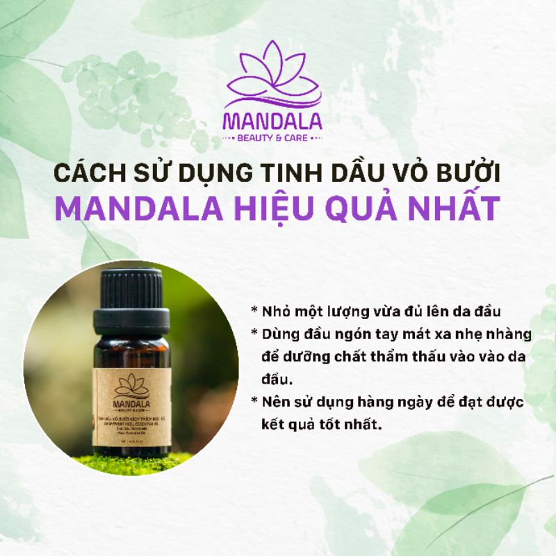 Tinh Dầu Vỏ Bưởi Mandala Kích Thích Mọc Tóc, Kích Mọc Tóc Dạng Bôi 10ml