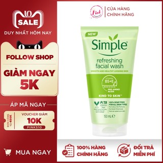 Sữa rửa mặt Simple Kind To Skin Refreshing Facial Wash Gel