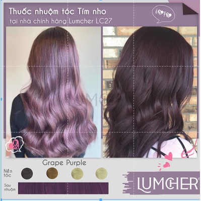 Thuốc nhuộm tóc màu Tím Nho tại nhà chính hãng Lumcher LC27