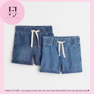 Quần đùi trẻ em chính hãng HM, quần đùi bé trai Quần đùi denim xanh, hàng hiệu cho bé