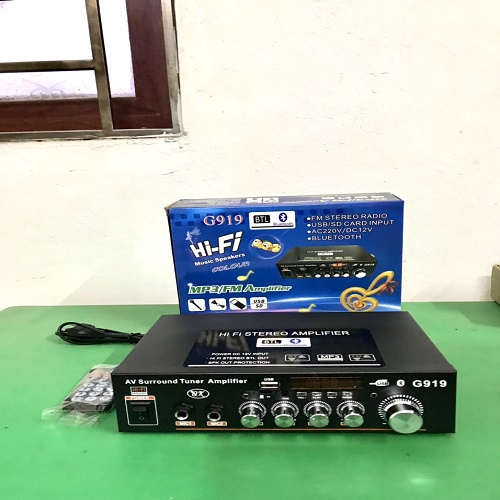 Ampli Mini Bluetooth G919 Hát Karaoke CHẠY ĐIỆN 12V VÀ 220V