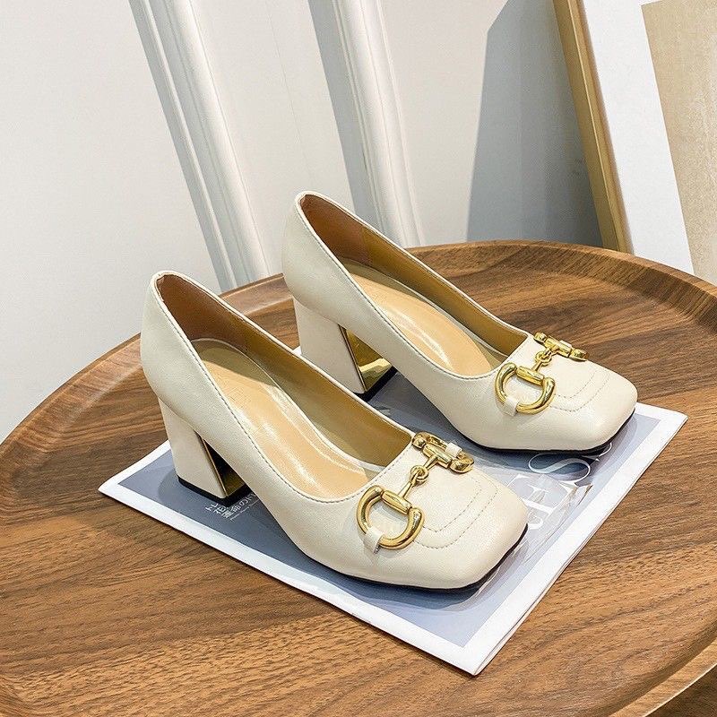 Giày nữ 7 phân mũi vuông cao cấp TA24