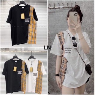 Áo phông phối kẻ thân b.b.r Chất cotton,ln