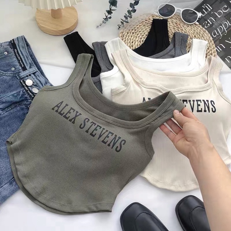 Áo Bra Nữ 2 Dây Bản To Dáng Lửng - áo 3 lỗ mềm có đệm Vạt Tròn Có Đệm Ngực Trend Mới nội y xanh - chất mát