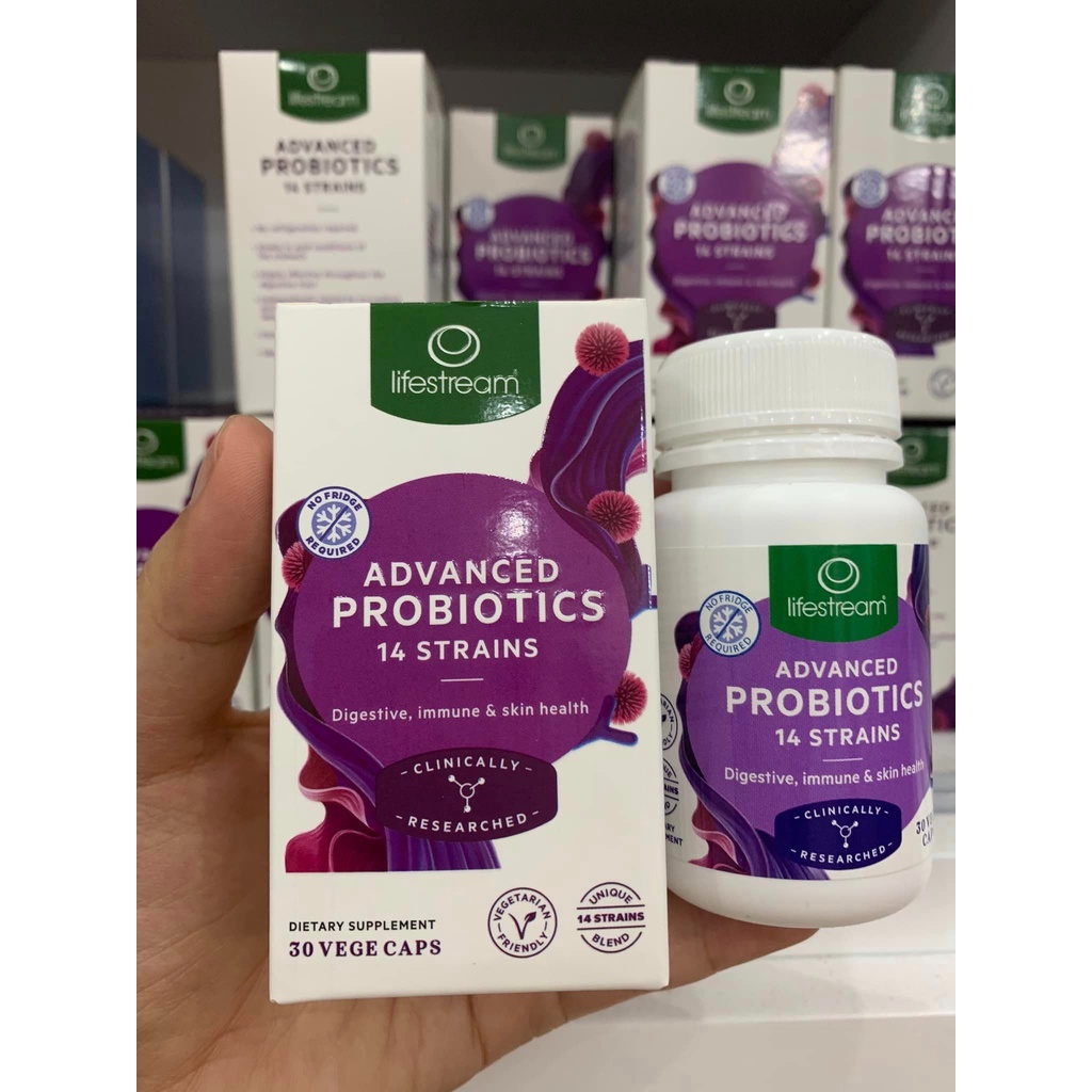 Viên Uống Men Vi Sinh, hỗ trợ tiêu hóa, đẹp da Lifestream Advanced Probiotic 30 viên