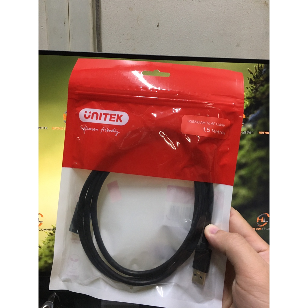 Cáp nối dài USB 1.5m Unitek Y-C458 GBK chuẩn 3.0 - Hàng chính hãng