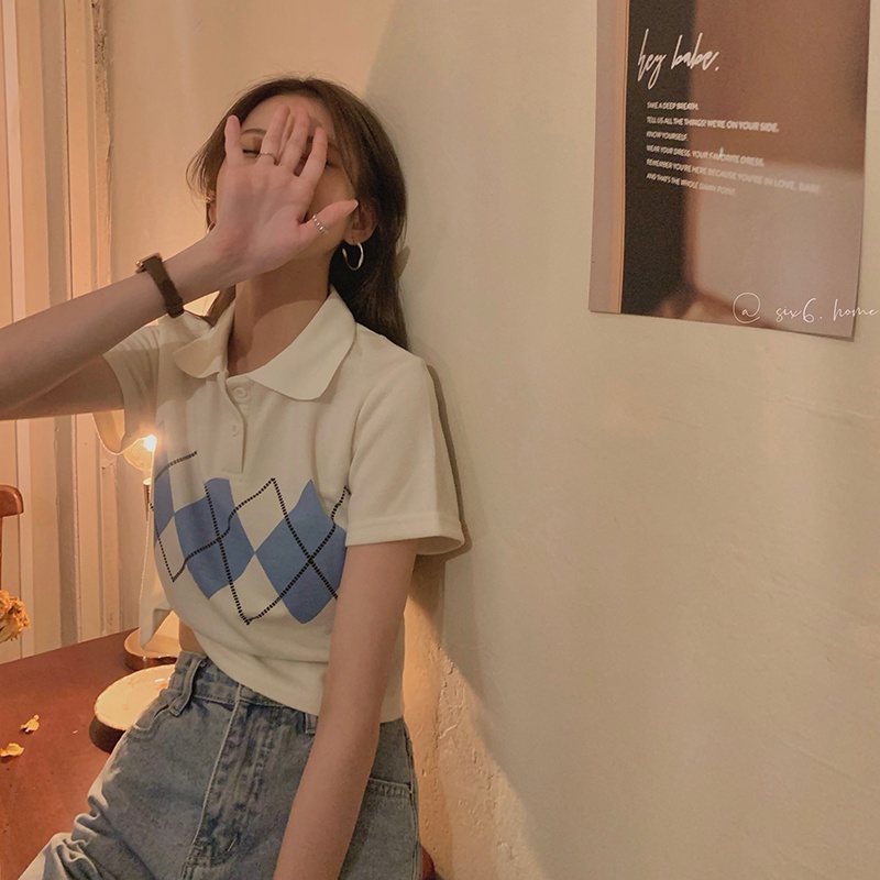 Áo thun croptop ZHELIHANGFEI phong cách cổ điển gợi cảm cho nữ