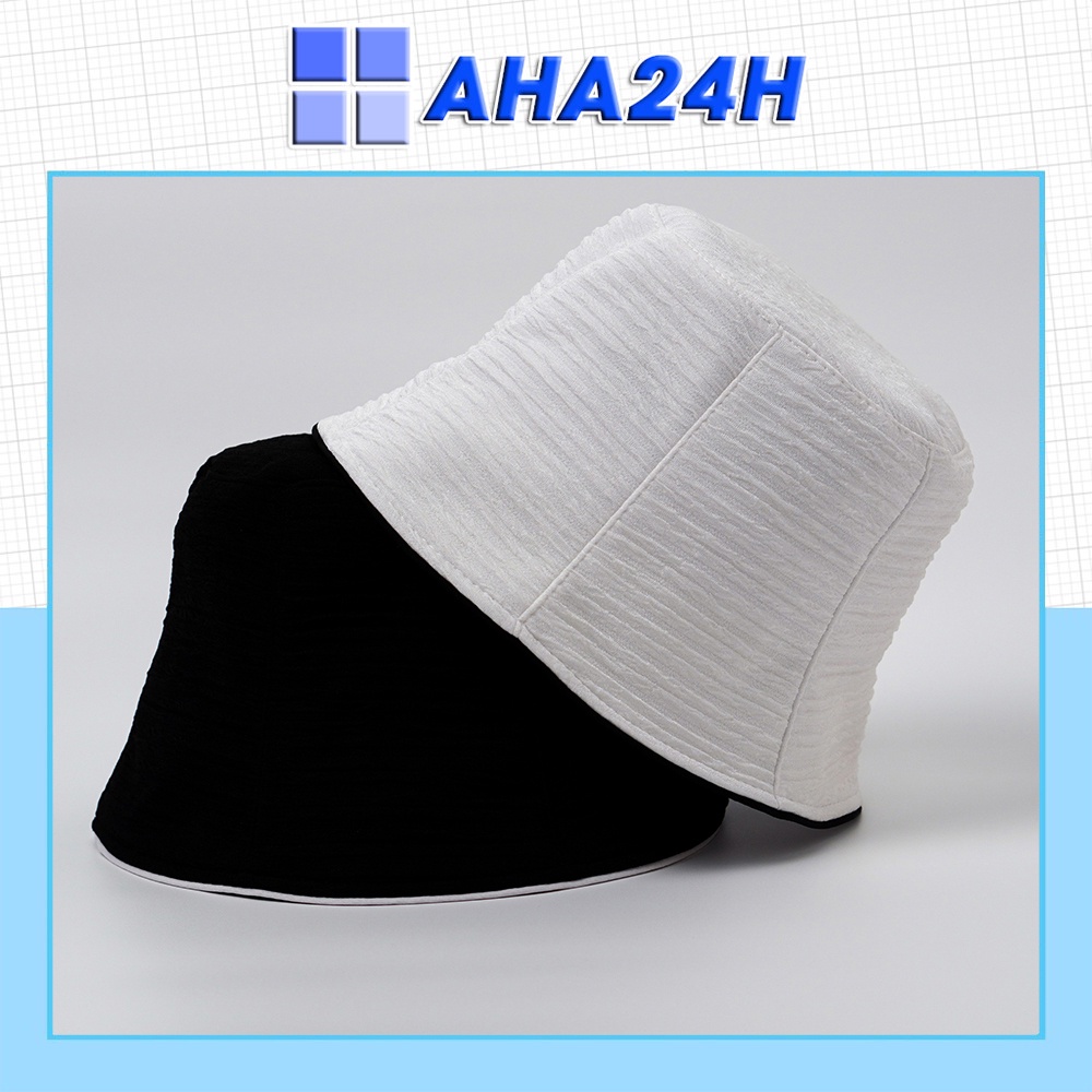 [Mã FATPBAU1 giảm 40K đơn 150K] Mũ bucket vành nhún chất kaki form nón vành tròn unisex nam nữ AH1710