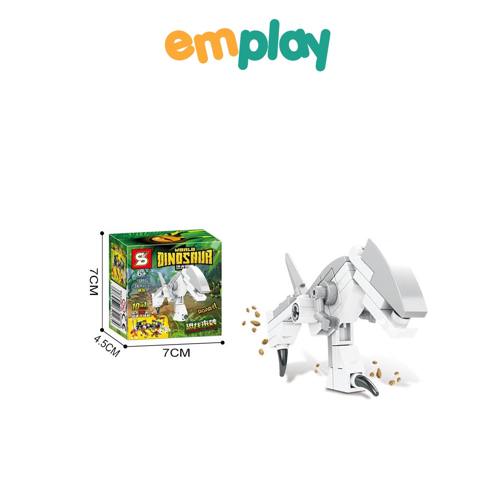 Đồ chơi lắp ráp khủng long 3D mini Emplay cho bé trai và bé gái thiết kế nhựa PP an toàn cho bé