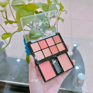 Bảng phấn mắt + má 2in1 odbo thái lan