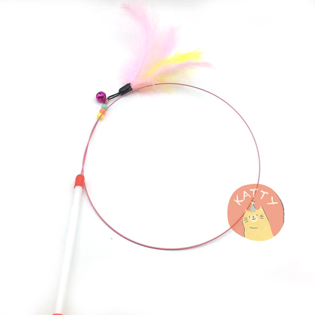 Cần câu cho mèo dây thép cưng xỉu