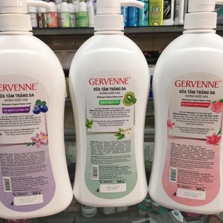 Gervenne - Sữa tắm trắng da 900g - 3 mùi