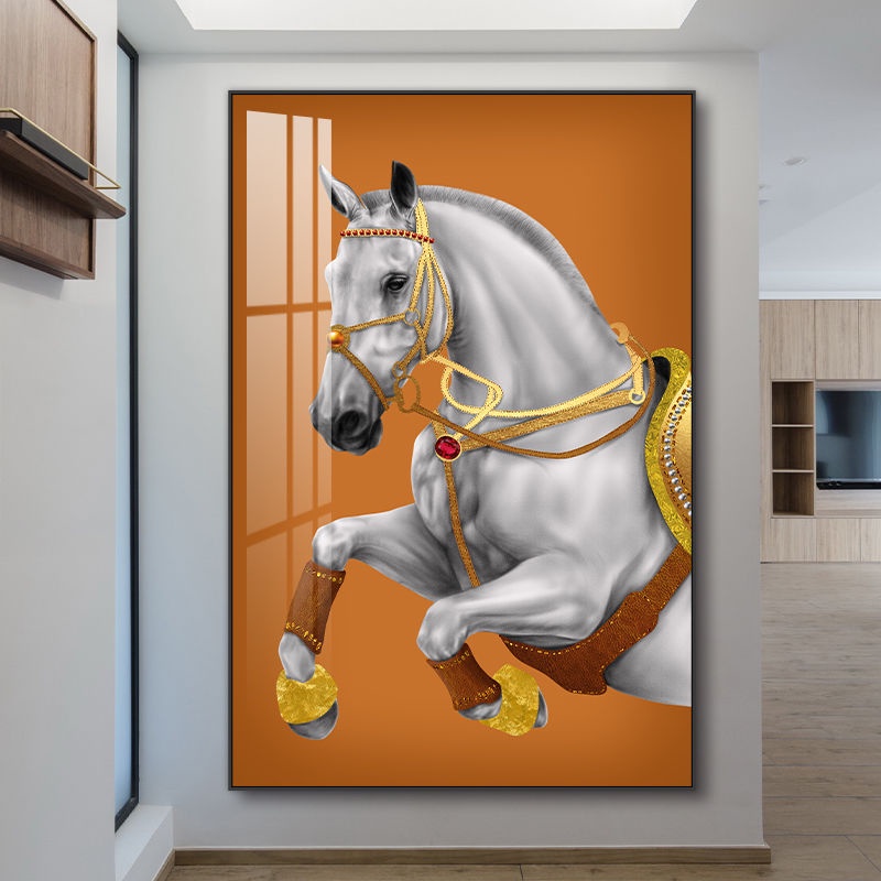 Tranh canvas nghệ thuật voi ngựa phong cách hiện đại nhiều mẫu mã cực đẹp giá tại xưởng tặng đinh treo BH 5 năm
