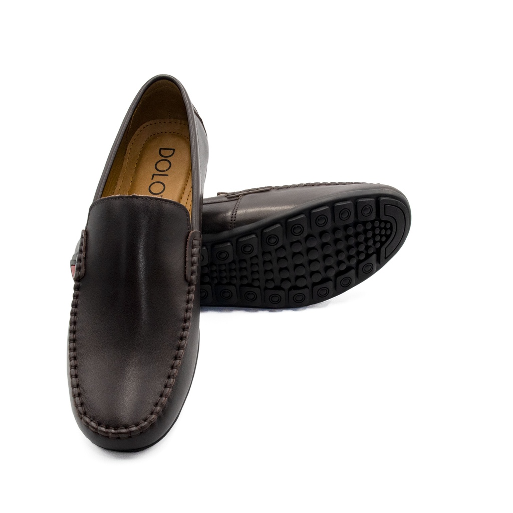 Giày lười nam mocassin da bò nappa VTL03 DOLOMen - Bảo hành 6 tháng