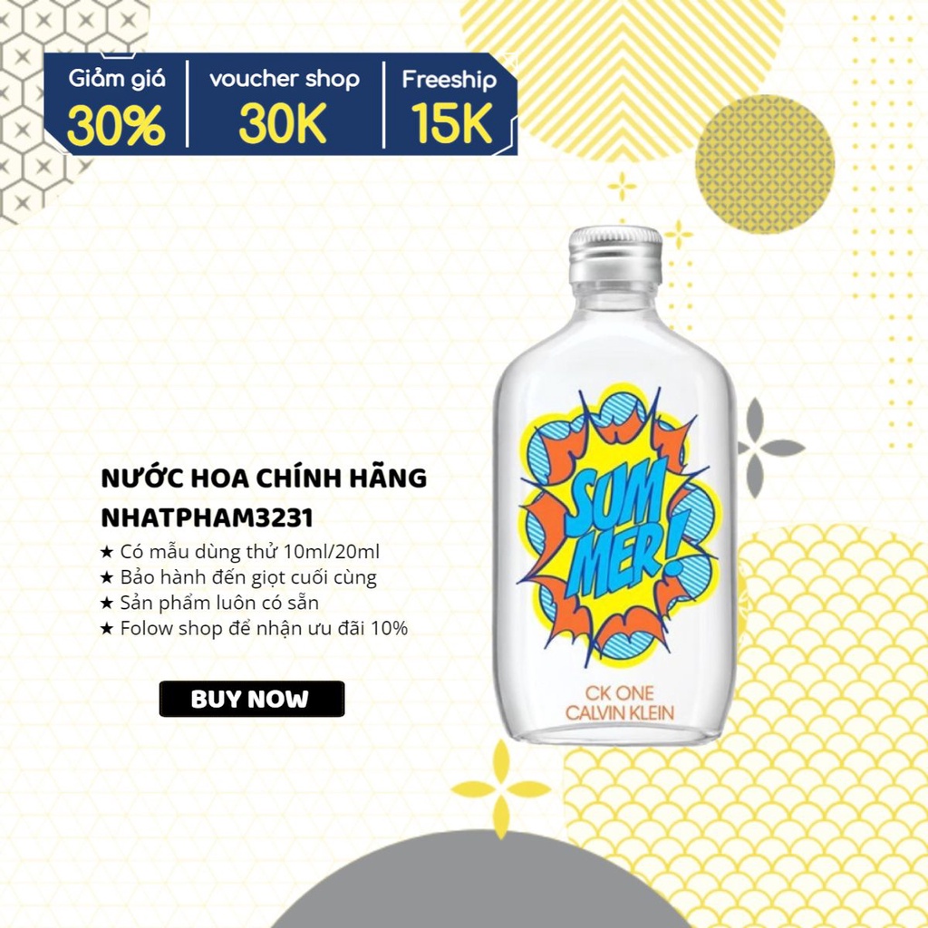 CK - One Summer Bomz White 2019 EDT 10ml Chính Hãng