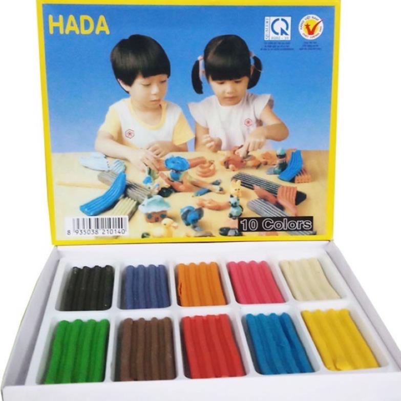 [ 2 HỘP ] Đất nặn Hoa Đào 5 màu/ 10 màu. - Văn phòng phẩm Bảo Quân